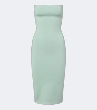 Sera strapless piqué midi dress | Jacquemus