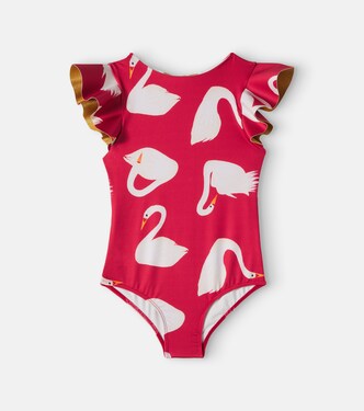 Swan Love printed ruffled swimsuit | Pepita&Me