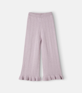 Salou pointelle cotton and cashmere pants | Louise Misha
