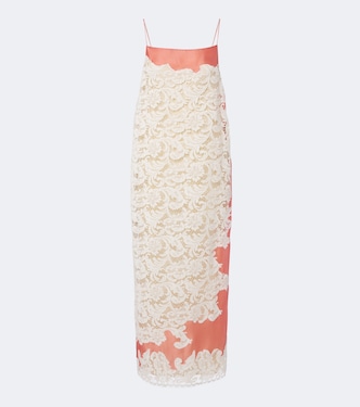 Nevis lace-trimmed voile slip dress | Khaite