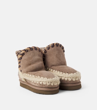 Botas de ante bordadas con borrego | Mou Kids