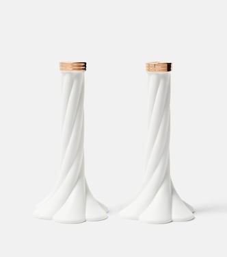 Geneva set of 2 porcelain candle holders | Jonathan Adler