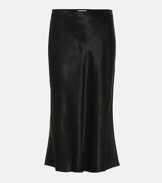 Satin slip midi skirt | Vince