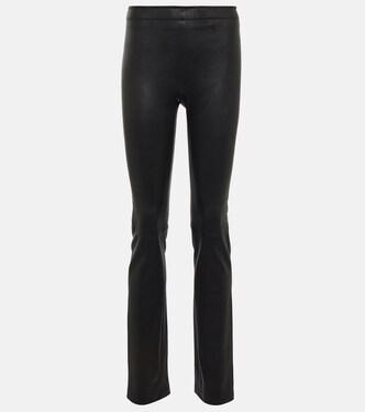 Cropped leather trousers | Stouls