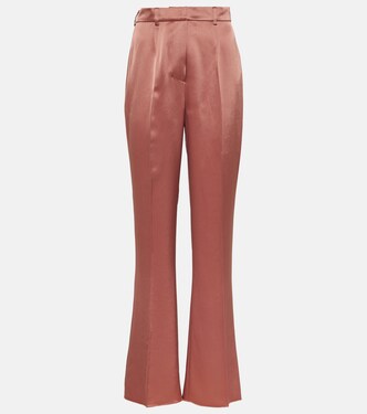Pantalon droit Leena en satin | Nanushka