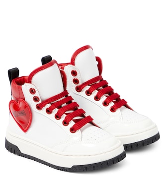 Leather high-top sneakers | Moschino Kids