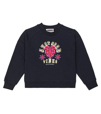 Embroidered cotton jersey sweatshirt | Scotch & Soda Kids