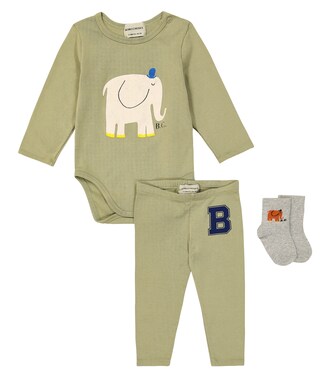 Baby Set The Elephant aus Body, Leggings und Socken | Bobo Choses