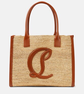 Tote By My Side E/W Large de rafia | Christian Louboutin
