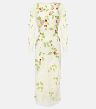 Robe midi Avelina brodée en coton | Markarian