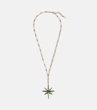 Collier Starburst en or 18 ct, émeraudes et diamants | Shay Jewelry