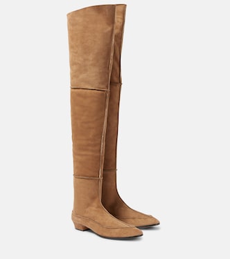 Awar suede over-the-knee boots | The Row