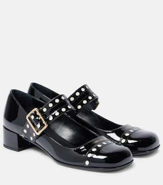 35 patent leather Mary Jane pumps | Prada