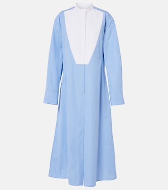 Pinstripe cotton shirt dress | Jil Sander