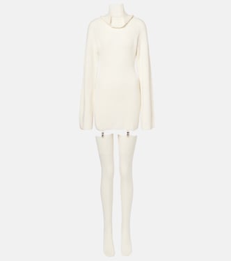Cursa cashmere sweater dress and socks | Aya Muse