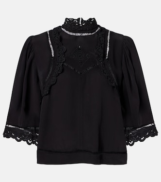 Frany broderie anglaise crêpe top | Isabel Marant