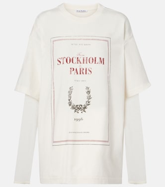 Layered printed cotton jersey T-shirt | Acne Studios