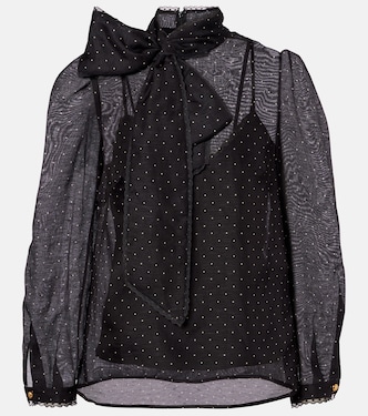 Polka-dot linen and silk blouse | Zimmermann