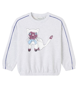 Siamese printed cotton sweatshirt | Mini Rodini