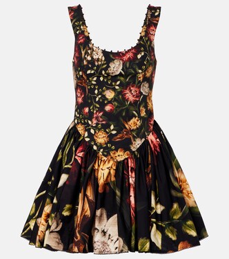 Pluma floral cotton minidress | Agua by Agua Bendita