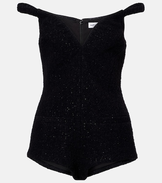 Off-shoulder romper | Self-Portrait