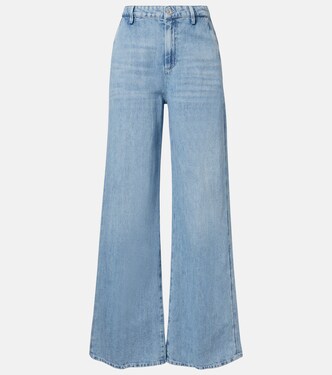 Mid-Rise Wide-Leg Jeans aus Baumwolle und Leinen | 7 For All Mankind