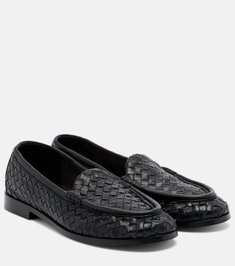 Silenzio Intrecciato leather loafers | Bottega Veneta