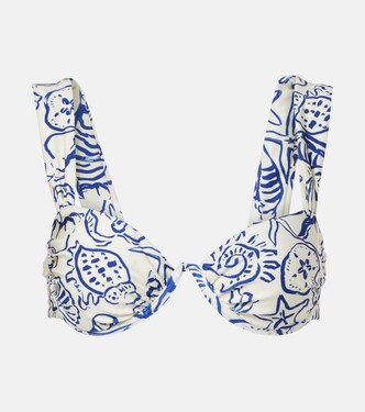 Anniston printed bikini top | Simkhai
