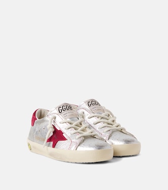 Baskets Super Star en cuir métallisé | Golden Goose Kids