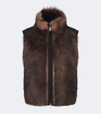 Tadorne shearling-trimmed down vest | Moncler