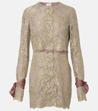 Vestido corto de encaje | Saint Laurent