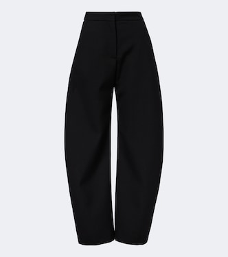 Wool barrel-leg pants | Alaïa