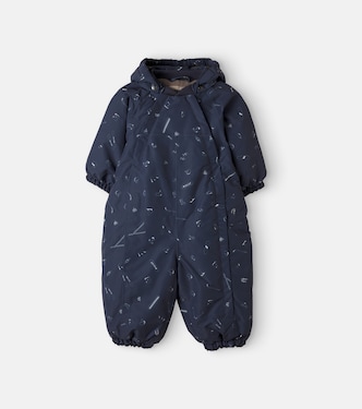Baby Adi printed snowsuit | Wheat
