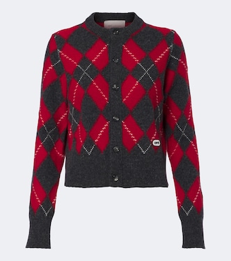 Cardigan in lana a rombi | Ami Paris