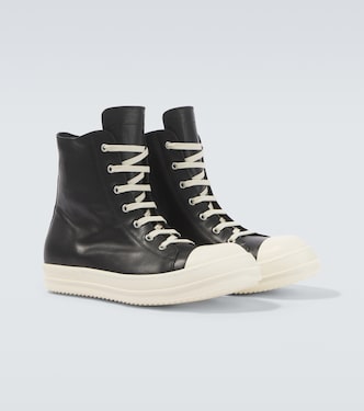 Jumbolace leather high-top sneakers | Rick Owens