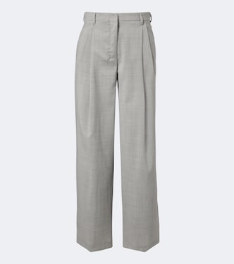 Wide-leg pleated virgin wool pants | 'S Max Mara