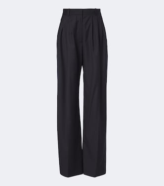 Daniela virgin wool wide-leg pants | The Row