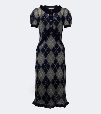 Midikleid aus einem Woll- und Mohairgemisch | Shushu/Tong