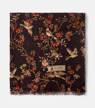 Firmament floral linen and cotton throw | The House of Lyria