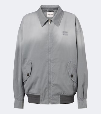 Cotton twill blouson jacket | Miu Miu