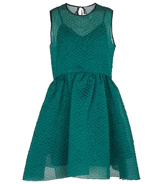 Mini-robe en soie mélangée cloquée | Victoria Victoria Beckham