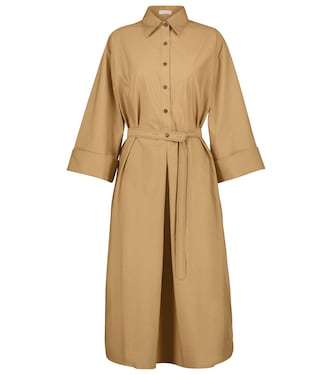 Cotton-blend shirt dress | Brunello Cucinelli