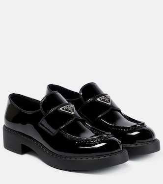 Logo patent leather loafers | Prada