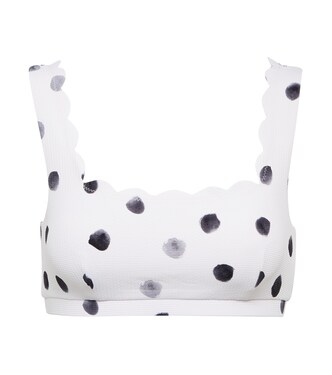 Palm Spring polka-dot bikini top | Marysia