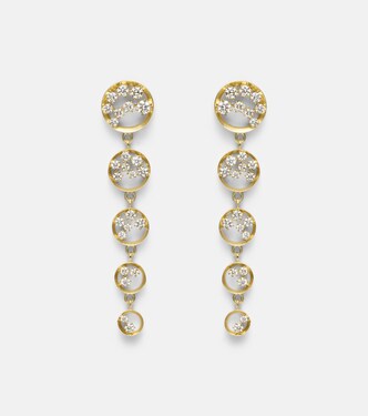 Orecchini pendenti Margot in oro 18kt con diamanti | Jade Trau