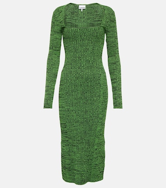 Ribbed-knit midi dress | Ganni