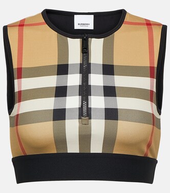 Burberry Check jersey crop top | Burberry