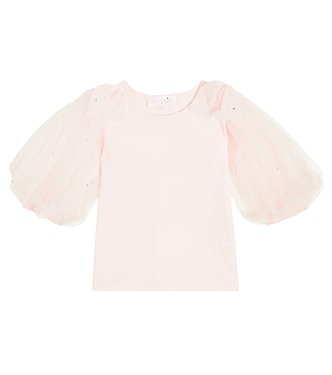 Papillion cotton jersey and tulle top | Tutu Du Monde