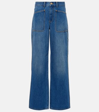 High-rise cargo jeans | Tory Burch
