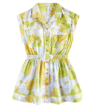 Pop floral cotton shirt dress | Zimmermann Kids